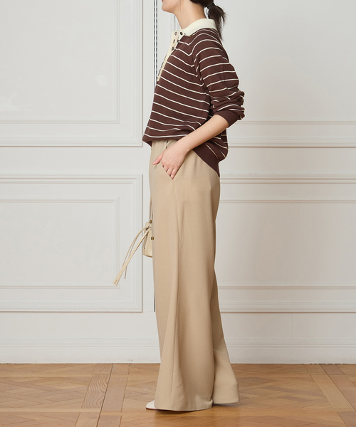 IENA LA BOUCLE(イエナラブークル)の「《追加2/洗濯機洗い可》IENA LA BOUCLE ポリエステルトロイージーパンツ(その他パンツ・レディース・ベージュ/ブラック・40/34/38/36)」の21枚目の写真