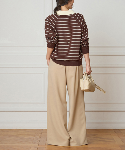 IENA LA BOUCLE(イエナラブークル)の「《追加2/洗濯機洗い可》IENA LA BOUCLE ポリエステルトロイージーパンツ(その他パンツ・レディース・ベージュ/ブラック・40/34/38/36)」の22枚目の写真