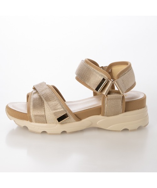carino（カリーノ）の「厚底クロスベルトスポーツサンダル（サンダル・レディース・デザートカモ/ベージュ系その他/ブラック/グレー・S/L/M）」の11枚目の写真