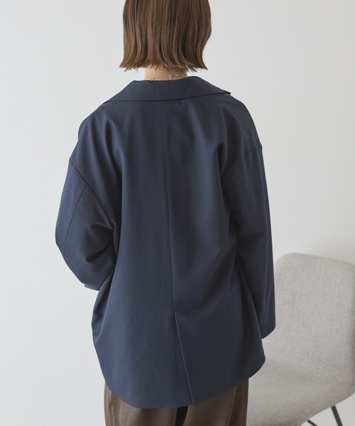 AMERICAN HOLIC（アメリカンホリック）の「オーバーサイズテーラージャケット（テーラードジャケット・レディース・グレー系その他2/ネイビー・FREE）」の6枚目の写真