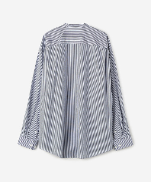 GYMPHLEX（ジムフレックス）の「Gymphlex | バンドカラー長袖シャツ STRIPE MEN（シャツ/ブラウス・メンズ・ブルー系その他・L/M）」の3枚目の写真