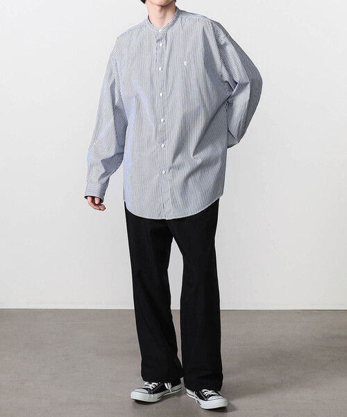 GYMPHLEX（ジムフレックス）の「Gymphlex | バンドカラー長袖シャツ STRIPE MEN（シャツ/ブラウス・メンズ・ブルー系その他・L/M）」の12枚目の写真