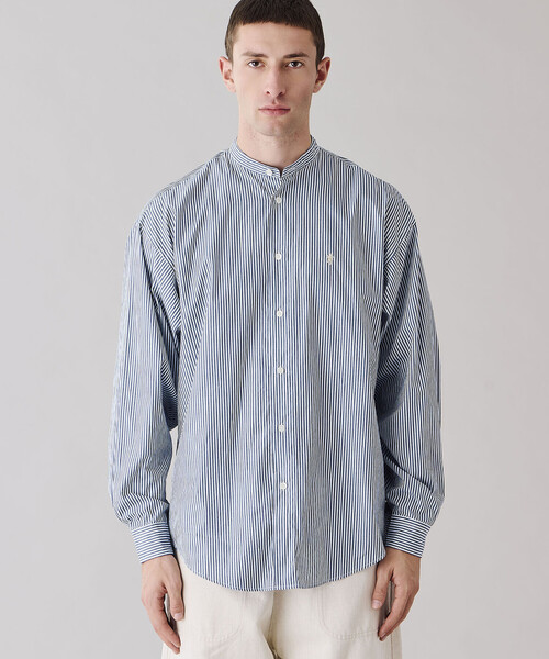 GYMPHLEX（ジムフレックス）の「Gymphlex | バンドカラー長袖シャツ STRIPE MEN（シャツ/ブラウス・メンズ・ブルー系その他・L/M）」の14枚目の写真