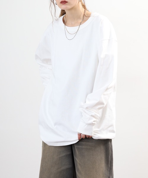 FRUIT OF THE LOOM(フルーツオブザルーム)の「ヘビーオンス L/S Tシャツ 長袖(Tシャツ/カットソー・メンズ・グレー/ブラック/ベージュ/ホワイト・XL/S/L/M)」の19枚目の写真