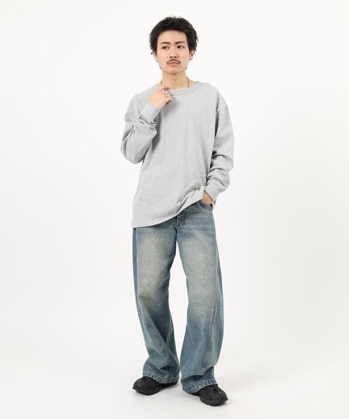 FRUIT OF THE LOOM(フルーツオブザルーム)の「ヘビーオンス L/S Tシャツ 長袖(Tシャツ/カットソー・メンズ・グレー/ブラック/ベージュ/ホワイト・XL/S/L/M)」の17枚目の写真