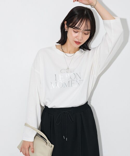 Green　Parks（グリーンパークス）の「アソートロゴ長袖TEE（Tシャツ/カットソー・レディース・D/C/A/B・FREE）」の5枚目の写真