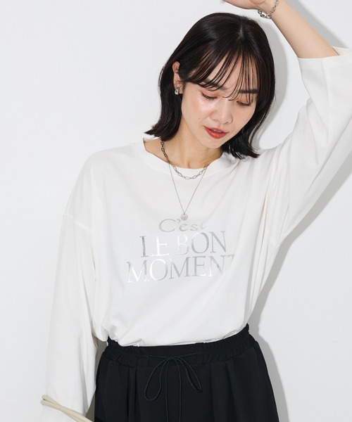 Green　Parks（グリーンパークス）の「アソートロゴ長袖TEE（Tシャツ/カットソー・レディース・D/C/A/B・FREE）」の3枚目の写真