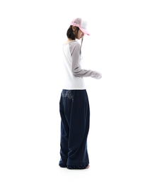 OJOS（オホス）の「Hotfix Logo Wide Sweatpants / Navy（スウェットパンツ）」