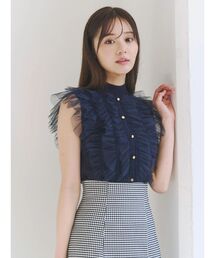 MERCURYDUO（マーキュリーデュオ）の「チュールフリルニット（ニット/セーター）」