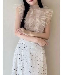 MERCURYDUO（マーキュリーデュオ）の「チュールフリルニット（ニット/セーター）」