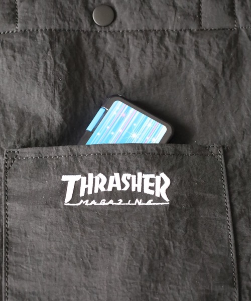 THRASHER(スラッシャー)の「THRASHER TOTE SHOULDER M 2WAY トート ショルダーバッグ(トートバッグ・メンズ・ブラック系/ブラック×ホワイト・FREE)」の12枚目の写真