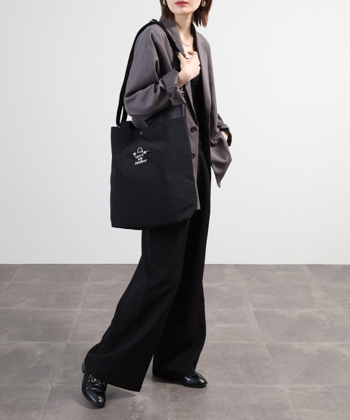 THRASHER(スラッシャー)の「THRASHER TOTE SHOULDER M 2WAY トート ショルダーバッグ(トートバッグ・メンズ・ブラック系/ブラック×ホワイト・FREE)」の6枚目の写真