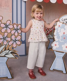 Cath Kidston（キャスキッドソン）の「キッズ ペプラム トップス & パンツセット Button Block Floral（Tシャツ/カットソー）」