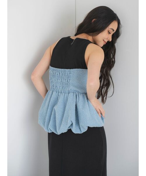 Ungrid（アングリッド）の「バルーンデザインネップデニムビスチェ（チューブトップ・レディース・ライトブルー/ブルー・FREE）」の8枚目の写真