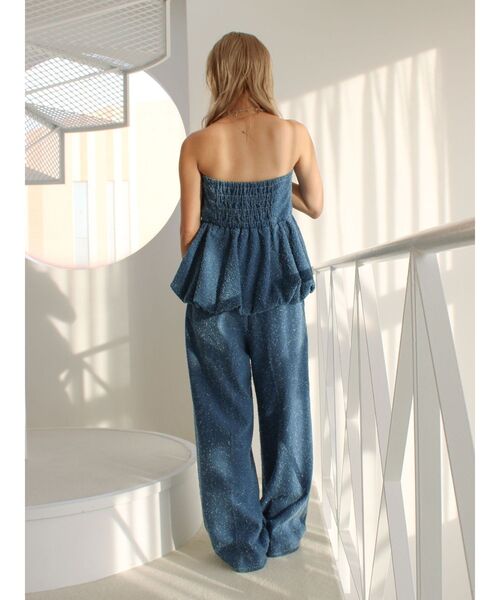 Ungrid（アングリッド）の「バルーンデザインネップデニムビスチェ（チューブトップ・レディース・ライトブルー/ブルー・FREE）」の14枚目の写真