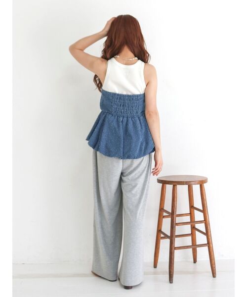 Ungrid（アングリッド）の「バルーンデザインネップデニムビスチェ（チューブトップ・レディース・ライトブルー/ブルー・FREE）」の19枚目の写真