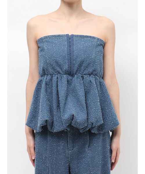 Ungrid（アングリッド）の「バルーンデザインネップデニムビスチェ（チューブトップ・レディース・ライトブルー/ブルー・FREE）」の20枚目の写真