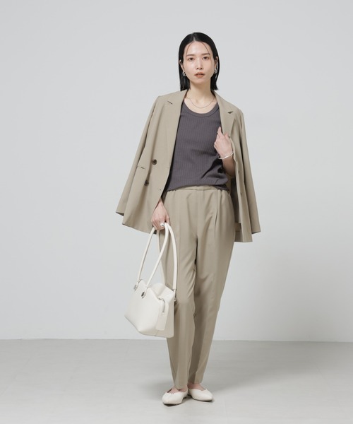 NANO universe（ナノユニバース）の「Anti Soaked(R) 汗染み防止コンパクトリブTシャツ（Tシャツ/カットソー・レディース・トップグレー/ブラック/アイボリー/チャコール・S/M）」の12枚目の写真