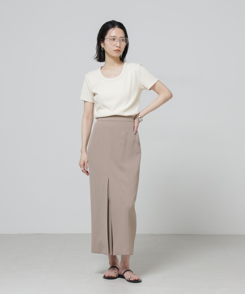 NANO universe（ナノユニバース）の「Anti Soaked(R) 汗染み防止コンパクトリブTシャツ（Tシャツ/カットソー・レディース・トップグレー/ブラック/アイボリー/チャコール・S/M）」の16枚目の写真