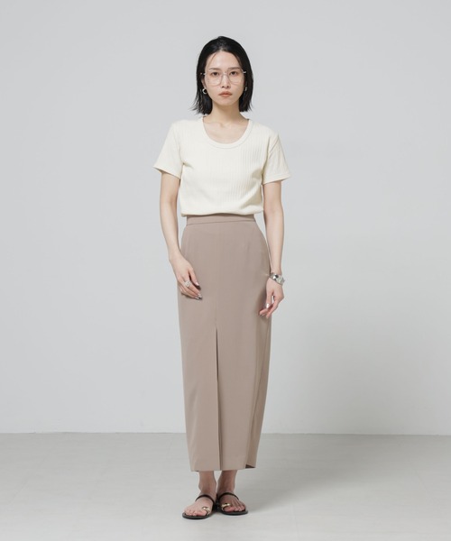 NANO universe（ナノユニバース）の「Anti Soaked(R) 汗染み防止コンパクトリブTシャツ（Tシャツ/カットソー・レディース・トップグレー/ブラック/アイボリー/チャコール・S/M）」の17枚目の写真