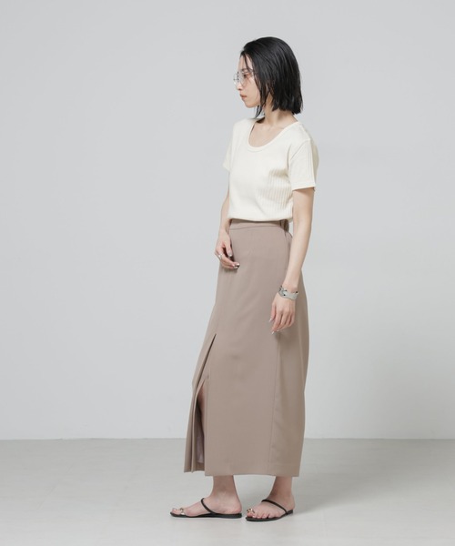 NANO universe（ナノユニバース）の「Anti Soaked(R) 汗染み防止コンパクトリブTシャツ（Tシャツ/カットソー・レディース・トップグレー/ブラック/アイボリー/チャコール・S/M）」の18枚目の写真