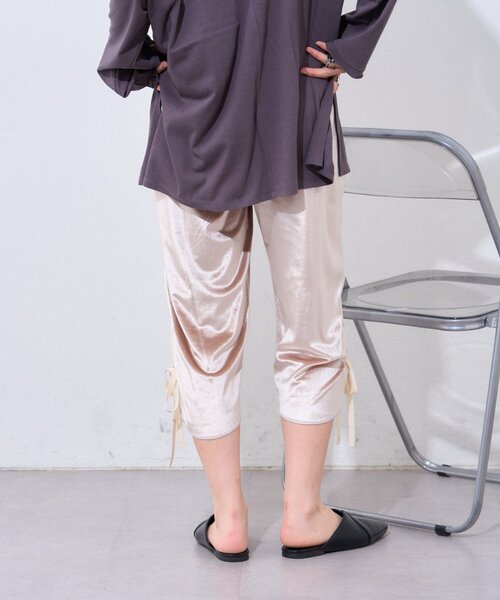 etsinta（エシンタ）の「【etsinta】リメイクジャージーカプリパンツ（その他パンツ・レディース・オフホワイト/ネイビー・ONE SIZE）」の9枚目の写真