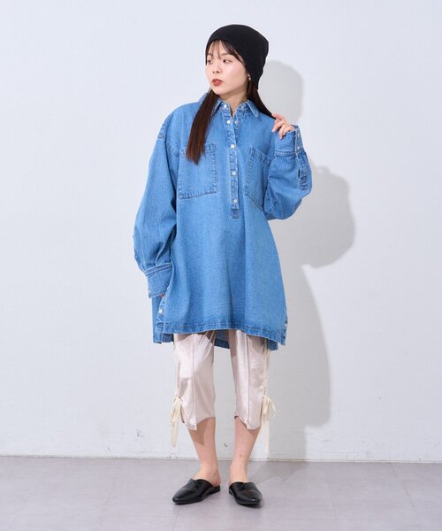 etsinta（エシンタ）の「【etsinta】リメイクジャージーカプリパンツ（その他パンツ・レディース・オフホワイト/ネイビー・ONE SIZE）」の10枚目の写真