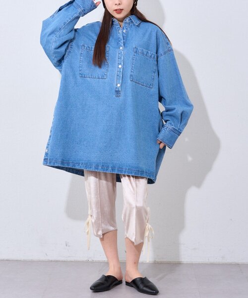 etsinta（エシンタ）の「【etsinta】リメイクジャージーカプリパンツ（その他パンツ・レディース・オフホワイト/ネイビー・ONE SIZE）」の11枚目の写真