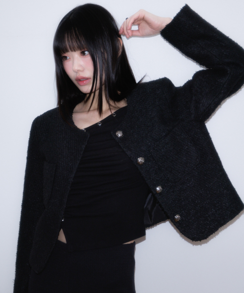 ROSEFRANTZ（ロゼフランツ）の「Classic Button Crop Tweed Jacket [Black]（その他アウター・レディース・ブラック・OS）」の16枚目の写真