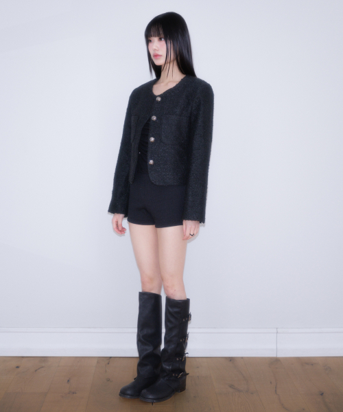 ROSEFRANTZ（ロゼフランツ）の「Classic Button Crop Tweed Jacket [Black]（その他アウター・レディース・ブラック・OS）」の21枚目の写真