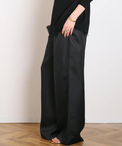 EVERYDAY I LIKE.（エヴリディアイライク）の「*シルクレーヨンイージーパンツ（その他パンツ・レディース・アイボリー/ブラック・40/38/36）」の14枚目の写真