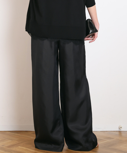 EVERYDAY I LIKE.（エヴリディアイライク）の「*シルクレーヨンイージーパンツ（その他パンツ・レディース・アイボリー/ブラック・40/38/36）」の15枚目の写真