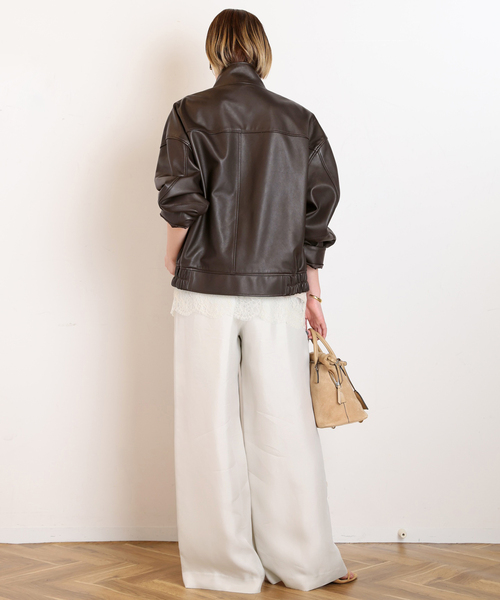 EVERYDAY I LIKE.（エヴリディアイライク）の「*シルクレーヨンイージーパンツ（その他パンツ・レディース・アイボリー/ブラック・40/38/36）」の21枚目の写真