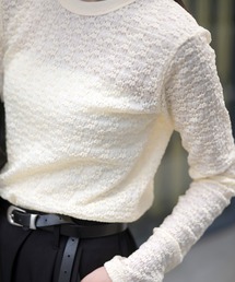 Marient | ジャガードレースカットソー(Tシャツ/カットソー)