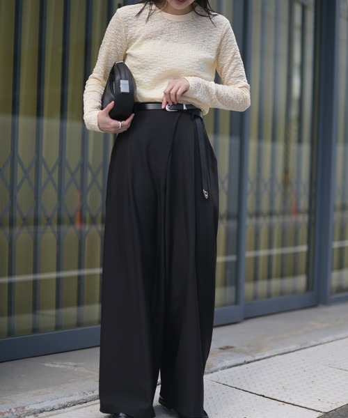 Marient（マリエント）の「ジャガードレースカットソー（Tシャツ/カットソー・レディース・ブラック/アイボリー・FREE）」の8枚目の写真