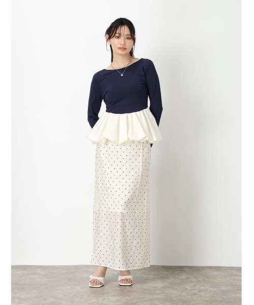 fifth（フィフス）の「スムース天竺バルーンプルオーバー（Tシャツ/カットソー・レディース・ブラック/ネイビー・M）」の14枚目の写真
