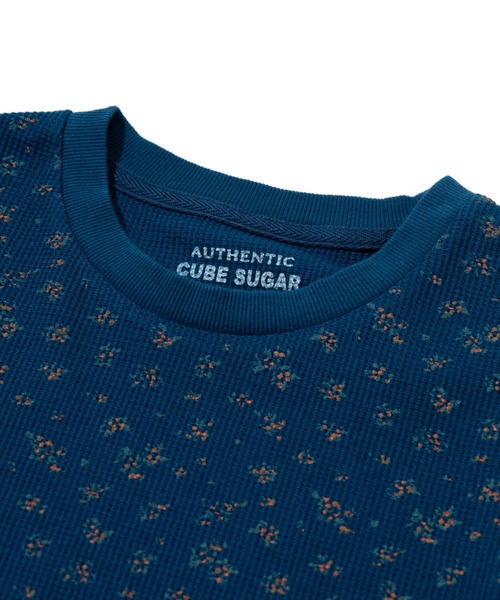 CUBE SUGAR(キューブシュガー)の「CUBE SUGAR/キューブシュガー ワッフル小花柄 フレンチPO(Tシャツ/カットソー・レディース・ホワイト/ネイビー・FREE)」の9枚目の写真