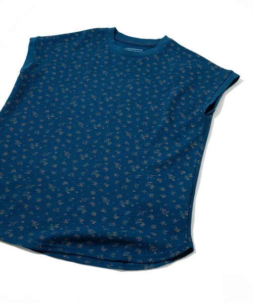 CUBE SUGAR(キューブシュガー)の「CUBE SUGAR/キューブシュガー ワッフル小花柄 フレンチPO(Tシャツ/カットソー・レディース・ホワイト/ネイビー・FREE)」の11枚目の写真