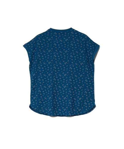 CUBE SUGAR(キューブシュガー)の「CUBE SUGAR/キューブシュガー ワッフル小花柄 フレンチPO(Tシャツ/カットソー・レディース・ホワイト/ネイビー・FREE)」の5枚目の写真