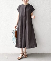 SHIPS any | SHIPS any:〈洗濯機可能〉ツイル バンドカラー フレンチ シャツ ワンピース(シャツワンピース)