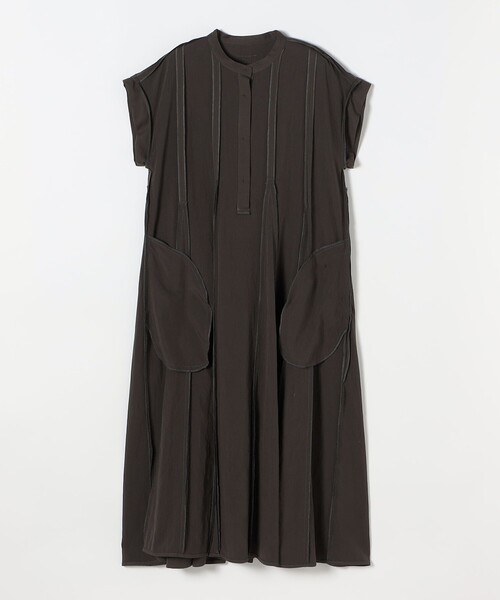 SHIPS any（シップス エニィ）の「SHIPS any:〈洗濯機可能〉ツイル バンドカラー フレンチ シャツ ワンピース（シャツワンピース・レディース・チャコールグレー/ベージュ・ONE SIZE）」の17枚目の写真