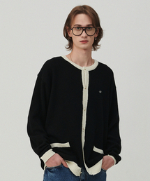 Beyond Closet（-）の「[コレクションライン] ソフトツイードアーカイブラウンドカーディガン ブラック（カーディガン/ボレロ）」