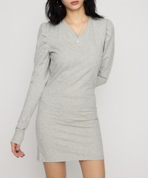 PUFF SLEEVE CUT ミニワンピース