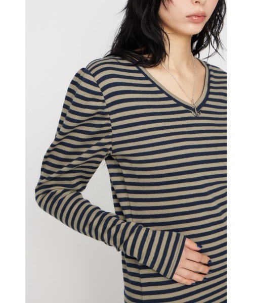LAGUA GEM(ラグアジェム)の「PUFF SLEEVE CUT ミニワンピース(ワンピース・レディース・ネイビー系/グレー/ブラック・SMALL/MEDIUM)」の19枚目の写真