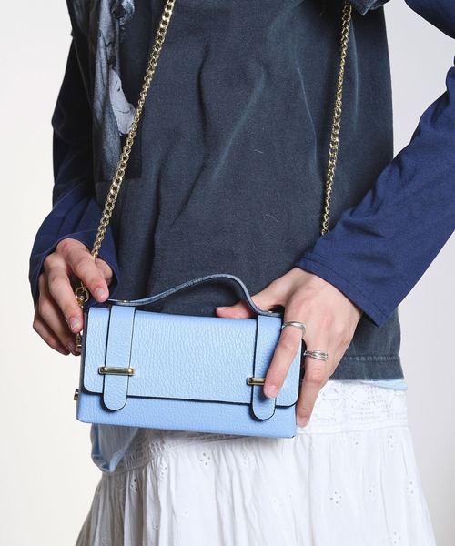 ROSE BUD(ローズバッド)の「(MILLELA FIRENZE)CHAIN SHOULDER BAG(ショルダーバッグ・レディース・ブラック/ブルー・ONE SIZE)」の1枚目の写真