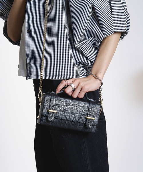 ROSE BUD(ローズバッド)の「(MILLELA FIRENZE)CHAIN SHOULDER BAG(ショルダーバッグ・レディース・ブラック/ブルー・ONE SIZE)」の9枚目の写真