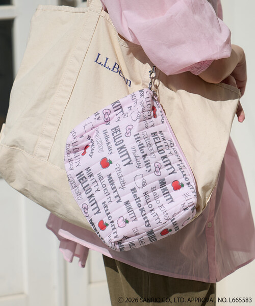 FREAK'S STORE(フリークスストア)の「SANRIO/サンリオ 'HELLO KITTY'総柄 キルティングポーチ(ポーチ・レディース・ピンク/ブラック・ONE SIZE)」の8枚目の写真