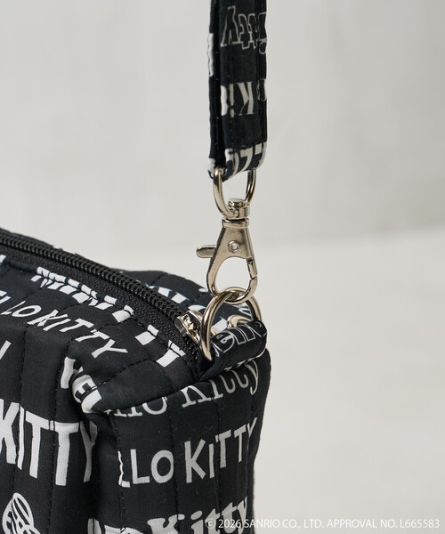 FREAK'S STORE(フリークスストア)の「SANRIO/サンリオ 'HELLO KITTY'総柄 キルティングポーチ(ポーチ・レディース・ピンク/ブラック・ONE SIZE)」の14枚目の写真