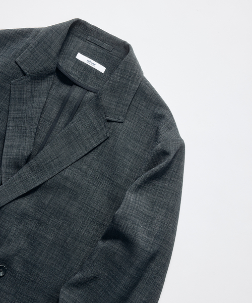 JOURNAL STANDARD relume（ジャーナルスタンダード　レリューム）の「テックキャンバス  ダブルプレスト ジャケット(セットアップ対応可能)（テーラードジャケット・メンズ・ブラック/ブラウン系その他/アイボリー・MEDIUM/LARGE）」の4枚目の写真