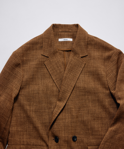 JOURNAL STANDARD relume（ジャーナルスタンダード　レリューム）の「テックキャンバス  ダブルプレスト ジャケット(セットアップ対応可能)（テーラードジャケット・メンズ・ブラック/ブラウン系その他/アイボリー・MEDIUM/LARGE）」の8枚目の写真
